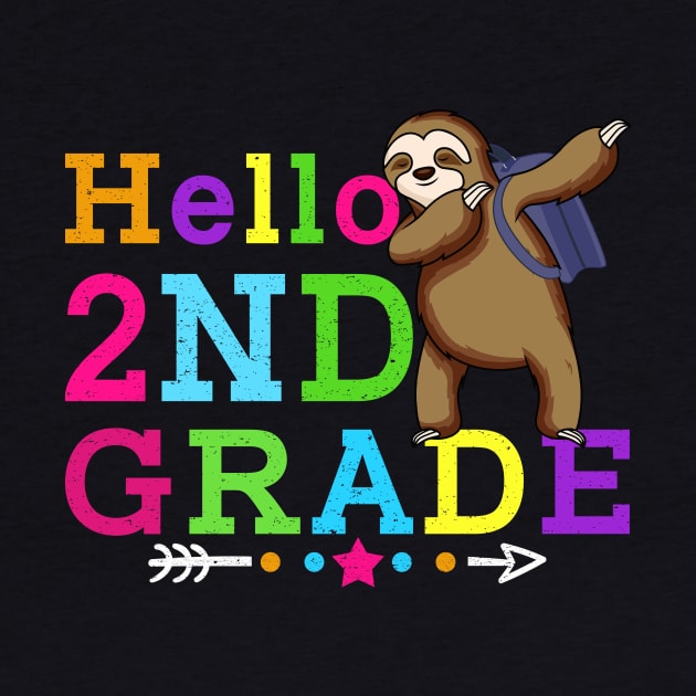 Sloth Hello 2nd Grade Teachers Kids Back to school Gifts by kateeleone97023